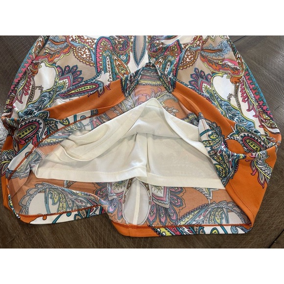 Donna Morgan Womens Size 8 Sleeveless Draped Sheath Dress Multicolor Paisley - Picture 5 of 12